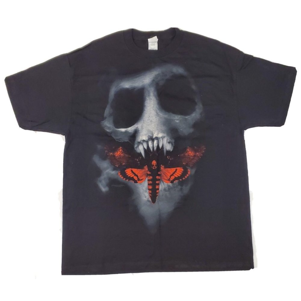 2013 Deadstock RARE XL Young Money Merchandising Horror Skull Red Moth ALSTYLE